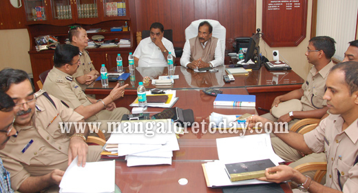 K J George in Mangalore Commissioner office